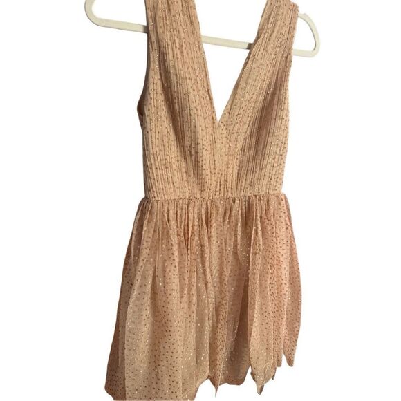 alice + olivia Monica Tulle Party Dress Sz 0 Natural/Gold - Picture 11 of 16